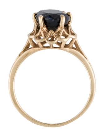 Ring 10K 3.17ct Sapphire Cocktail Ring