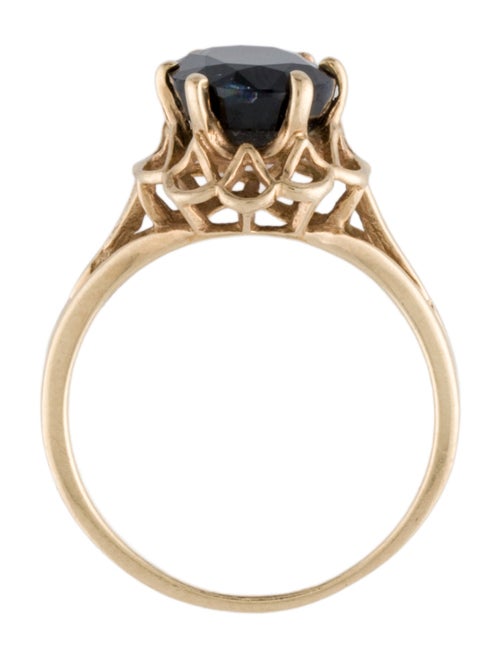 Ring 10K 3.17ct Sapphire Cocktail Ring