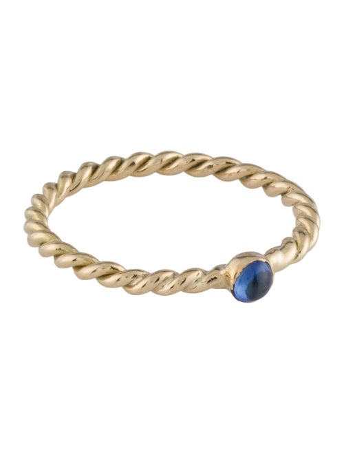 Ring 18K Sapphire Twisted Band