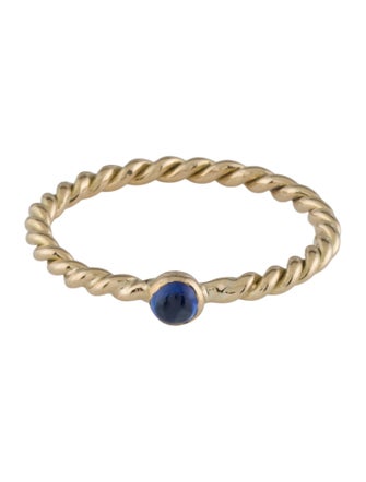 Ring 18K Sapphire Twisted Band
