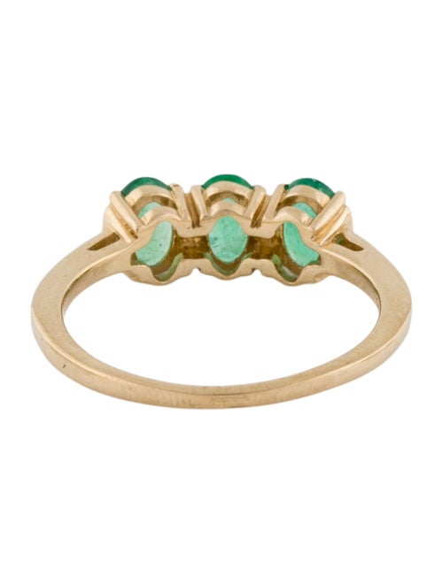 Ring 14K Emerald Three-Stone Cocktail Ring