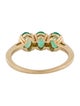 Ring 14K Emerald Three-Stone Cocktail Ring