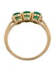 Ring 14K Emerald Three-Stone Cocktail Ring