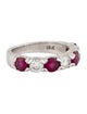 Ring 18K 1.10ctw Ruby & Diamond Band Ring