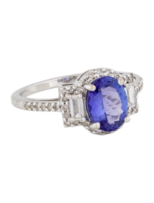 Ring 14K 1.52ct Tanzanite & Zircon Cocktail Ring