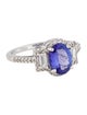 Ring 14K 1.52ct Tanzanite & Zircon Cocktail Ring