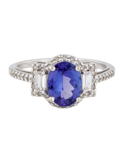 Ring 14K 1.52ct Tanzanite & Zircon Cocktail Ring