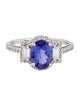 Ring 14K 1.52ct Tanzanite & Zircon Cocktail Ring