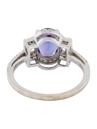 Ring 14K 1.52ct Tanzanite & Zircon Cocktail Ring