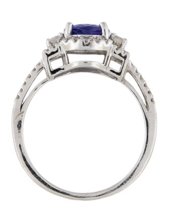Ring 14K 1.52ct Tanzanite & Zircon Cocktail Ring