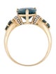 Ring 10K Topaz & Diamond Cocktail Ring