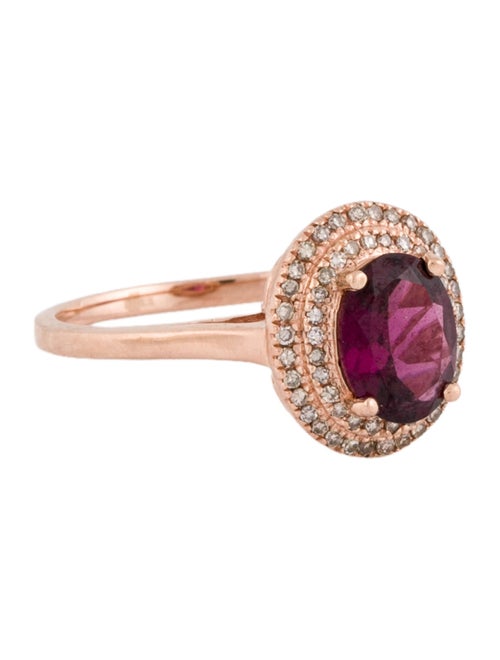 Ring 10K 1.71ct Rhodolite Garnet & Diamond Cocktail Ring