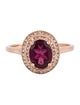 Ring 10K 1.71ct Rhodolite Garnet & Diamond Cocktail Ring