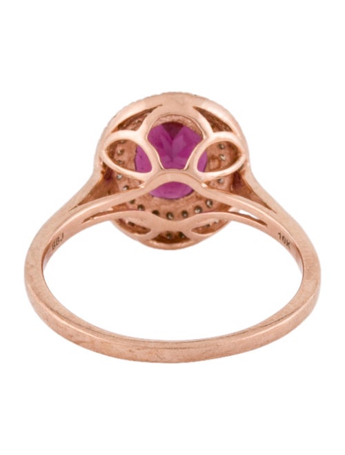 Ring 10K 1.71ct Rhodolite Garnet & Diamond Cocktail Ring