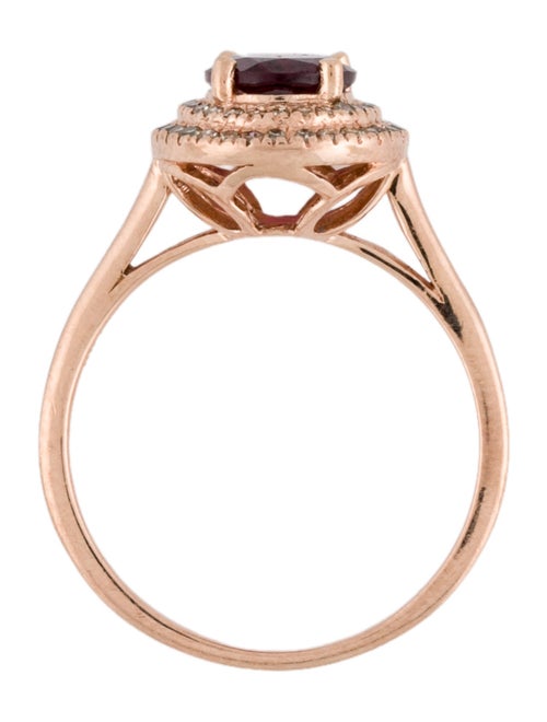 Ring 10K 1.71ct Rhodolite Garnet & Diamond Cocktail Ring