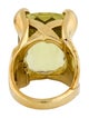 Ring 18K Yellow Quartz Cocktail Ring