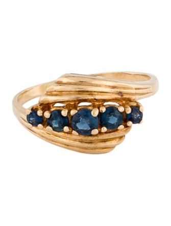 Ring 14K Sapphire Cocktail Ring