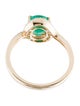 Ring 14K 1.68ct Emerald & Diamond Cocktail Ring