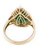 Ring 14K 4.00ct Emerald & Diamond Cocktail Ring