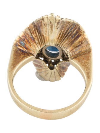 Ring 14K 1.02ct Sapphire & Diamond Cocktail Ring