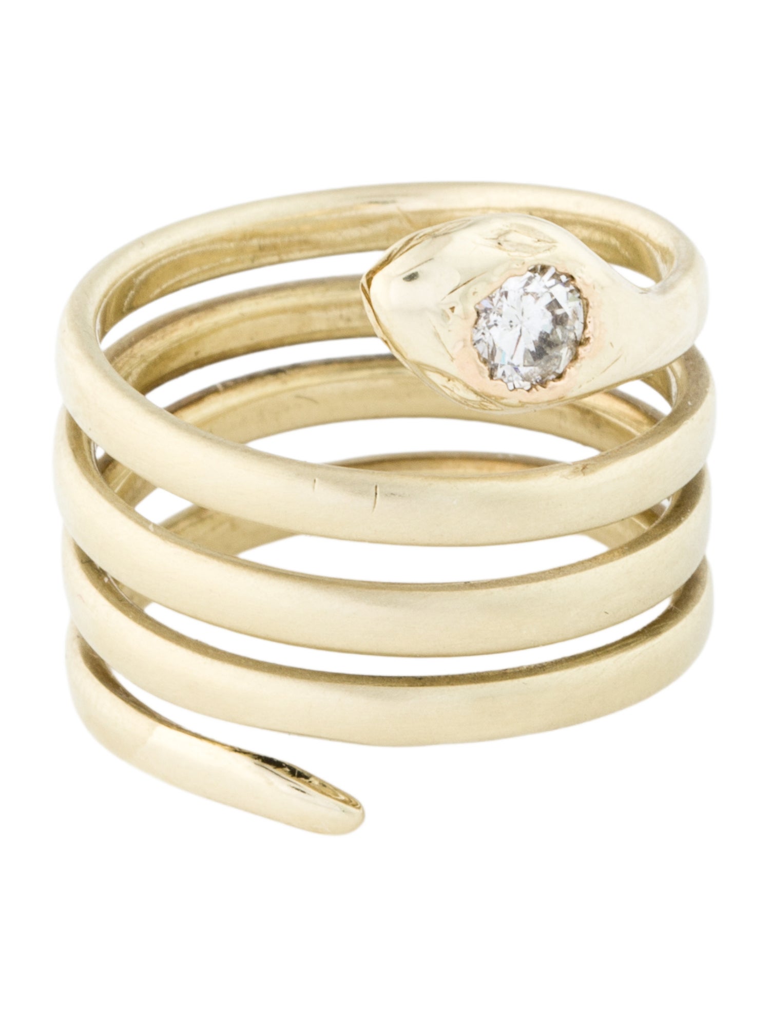 Ring 14K Diamond Snake Band