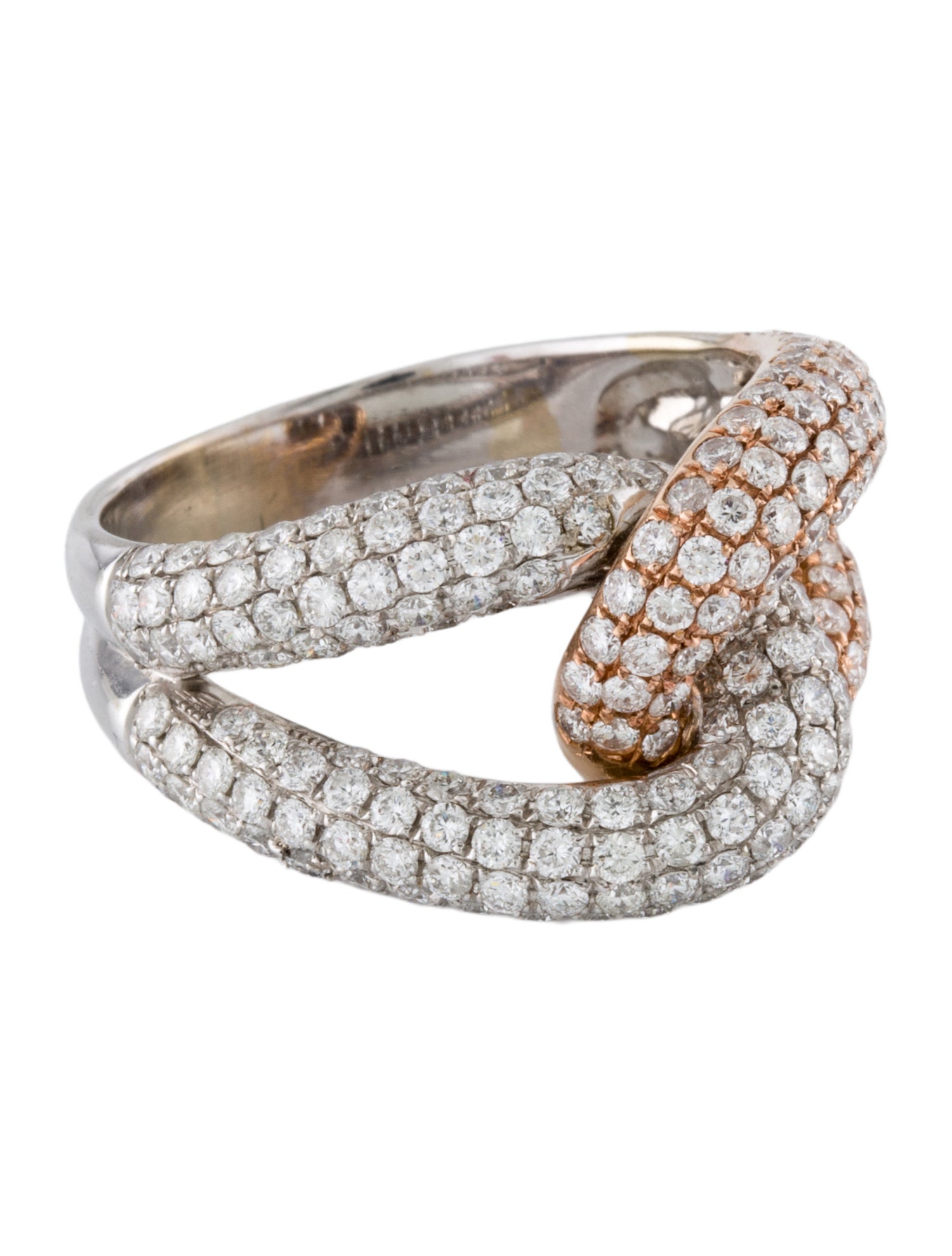 Ring 18K 2.49ctw Diamond Knot Cocktail