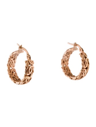 Ring 14K Woven Hoop Earrings