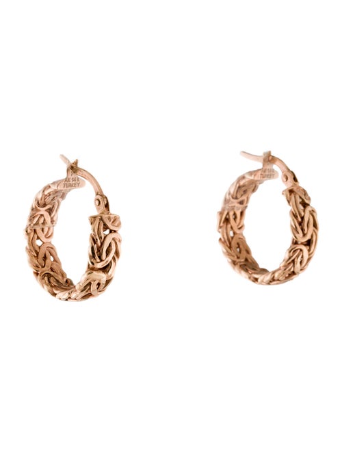 Ring 14K Woven Hoop Earrings