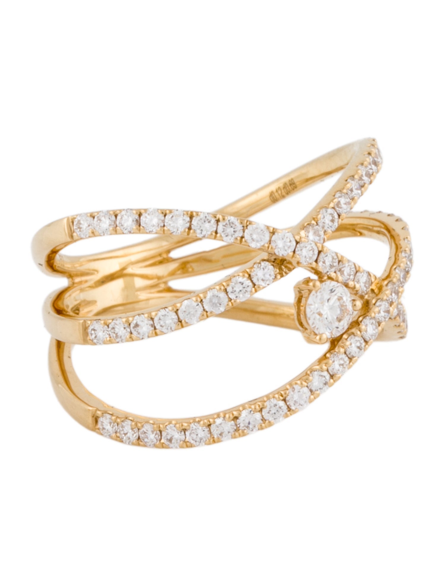 Ring 18K Diamond Crossover Band
