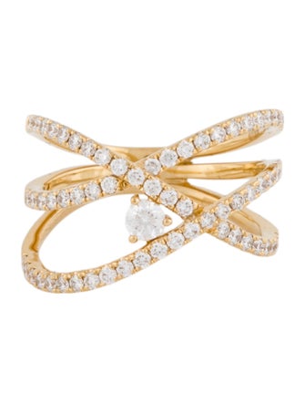 Ring 18K Diamond Crossover Band