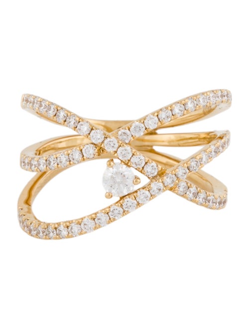 Ring 18K Diamond Crossover Band