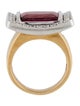 Ring 18K 5.37ct Tourmaline & Diamond Cocktail Ring