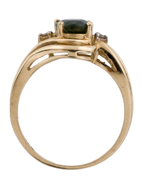 Ring 14K 1.33ct Green Sapphire & Diamond Ring