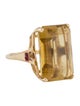 Ring 18K 36.78ct Citrine & Ruby Cocktail Ring
