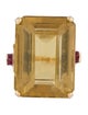 Ring 18K 36.78ct Citrine & Ruby Cocktail Ring