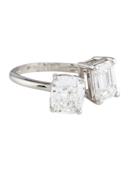 Ring Platinum 3.11ctw Lab-Grown Diamond Toi et Moi Engagement Ring