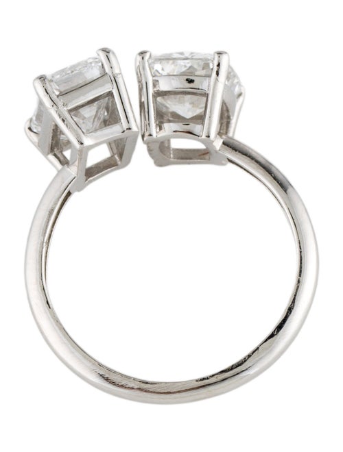Ring Platinum 3.11ctw Lab-Grown Diamond Toi et Moi Engagement Ring