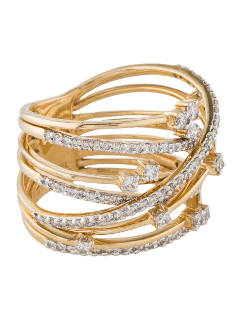 Ring 18K Diamond Crossover Band