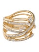 Ring 18K Diamond Crossover Band