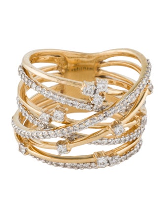 Ring 18K Diamond Crossover Band