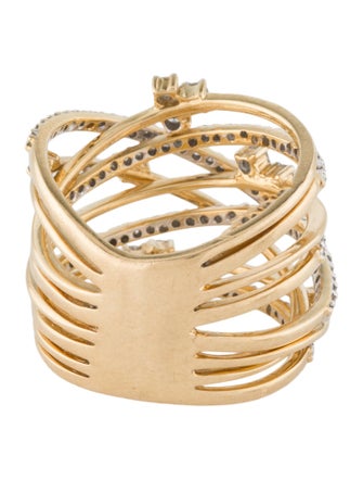 Ring 18K Diamond Crossover Band