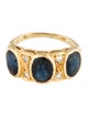 Ring 18K 2.94ctw Sapphire & Diamond Three Stone Band