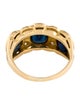 Ring 18K 2.94ctw Sapphire & Diamond Three Stone Band