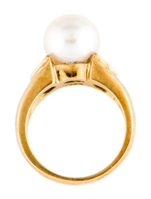 Ring 18K Pearl & Diamond Cocktail Ring