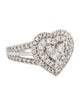 Ring 10K Diamond Heart Cocktail Ring