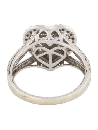 Ring 10K Diamond Heart Cocktail Ring
