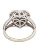 Ring 10K Diamond Heart Cocktail Ring
