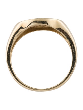 Ring 14K Diamond 'S' Signet Ring