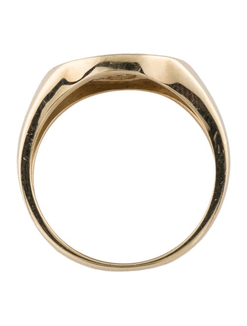Ring 14K Diamond 'S' Signet Ring