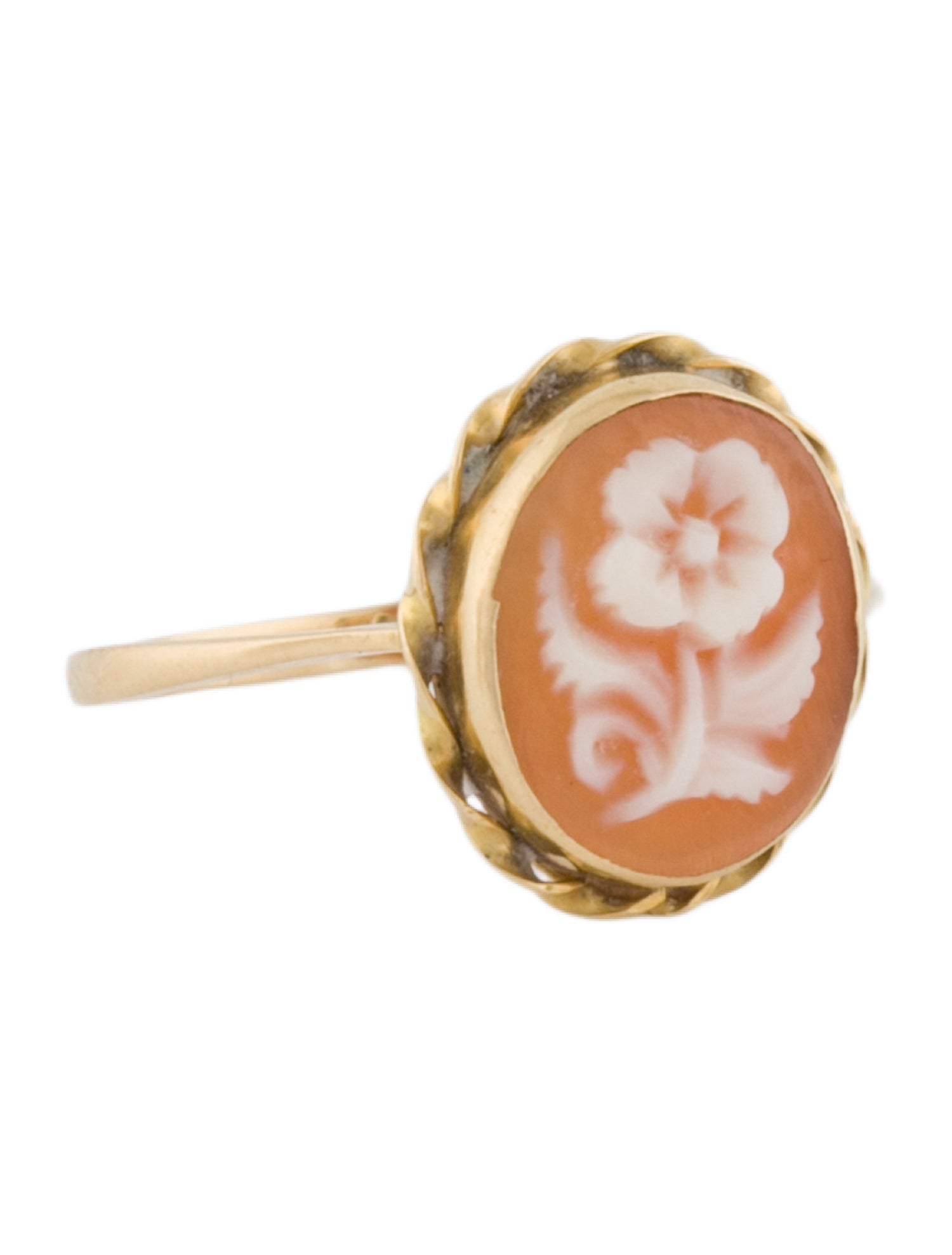 Ring 18K Shell Flower Cocktail